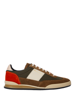 Paul Smith Dover Leather Blend Trainers, Khaki/Multi, Khaki/Multi