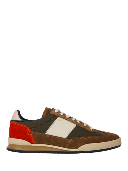 Paul Smith Dover Leather Blend Trainers, Khaki/Multi, Khaki/Multi