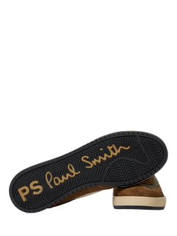 Paul Smith Dover Leather Blend Trainers, Khaki/Multi - view 2, Khaki/Multi