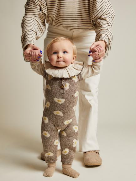 Claude & Co Baby Knitted Romper Suit, Egg, Egg