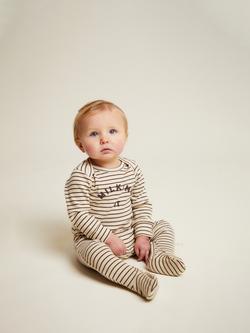 Claude & Co Baby Milking It Onesie Stripe Sleepsuit, Coco, Coco