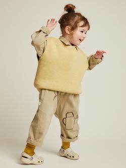Claude & Co Kids' Noa Knitted Vest, Mustard, Mustard