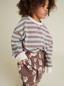 Claude & Co Kids' Rue Striped Long Sleeve T-Shirt, Chocolate, Chocolate