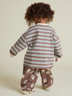 Claude & Co Kids' Rue Striped Long Sleeve T-Shirt, Chocolate - view 2, Chocolate
