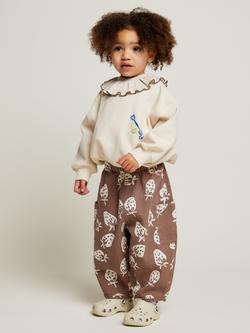 Claude & Co Kids' Emerson Strawberry Print Trousers, Chocolate, Chocolate
