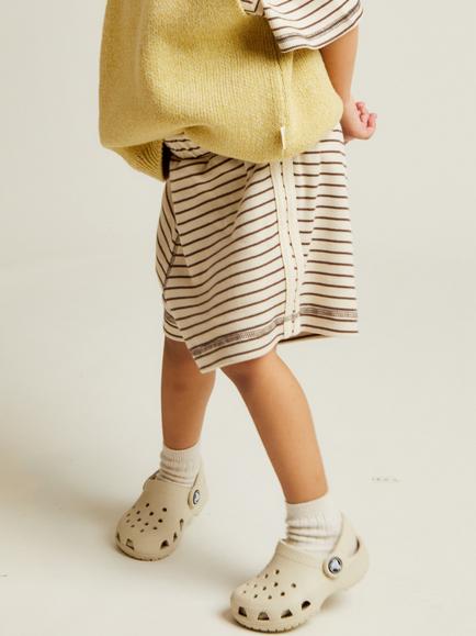 Claude & Co Kids' Harper Striped Shorts, Coco, Coco