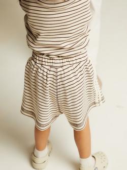 Claude & Co Kids' Harper Striped Shorts, Coco - view 2, Coco