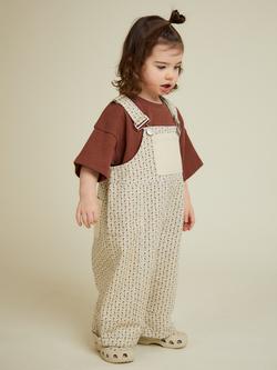 Claude & Co Kids' Blythe Radish Dungarees, Cream, Cream