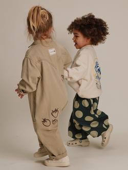 Claude & Co Kids' Quinn Embroidered Allotment Overalls, Olive - view 2, Olive