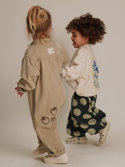 Claude & Co Kids' Quinn Embroidered Allotment Overalls, Olive - view 2, Olive
