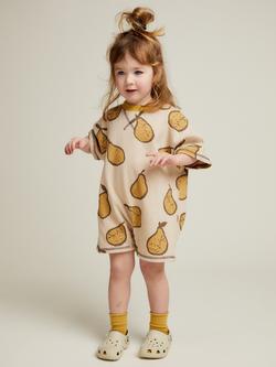 Claude & Co Kids' Opal Pear Short Romper, Almond, Almond