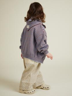 Claude & Co Kids' Emil Striped Cardgian, Coco & Sky - view 2, Coco & Sky