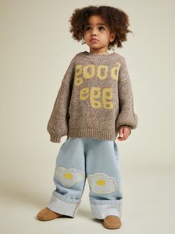 Claude & Co Kids' Greta Good Egg Sweater, Coco, Coco