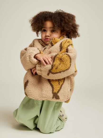 Claude & Co Kids' Drew Pear Borg Jacket, Almond, Almond