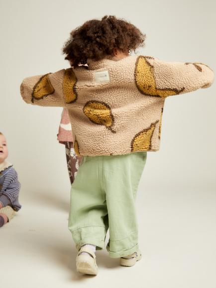 Claude & Co Kids' Drew Pear Borg Jacket, Almond - view 2, Almond