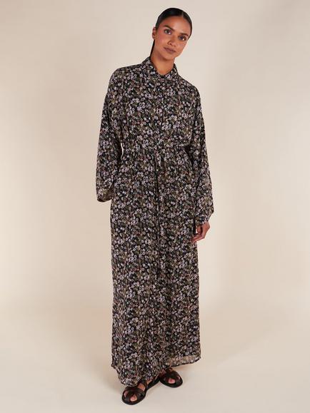 Aab Pastel Camouflage Maxi Dress, Black/Multi, Black/Multi