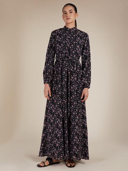 Aab Peony Maxi Dress, Blue/Multi, Blue/Multi