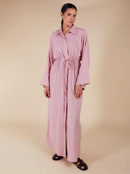 Aab Rock Waist Tie Maxi Dress, Pink, Pink