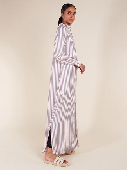 Aab Stripes Maxi Shirt Dress, Multi - view 2, Multi