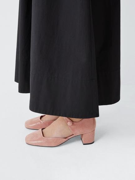 John Lewis Cabaret Suede Two Part Mary Jane Court Shoes, Rosa - view 2, Rosa
