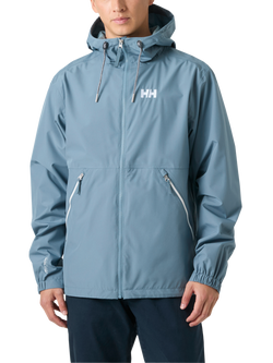 Helly Hanson Sandoy Rain Hooded Jacket, Blue, Blue