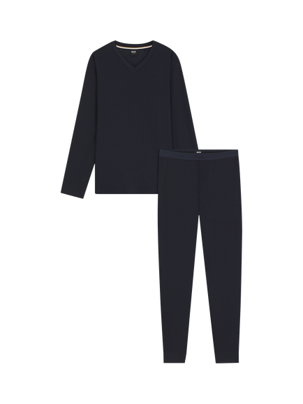 BOSS V-Neck Top Lounge Set, Dark Blue - view 2, Dark Blue