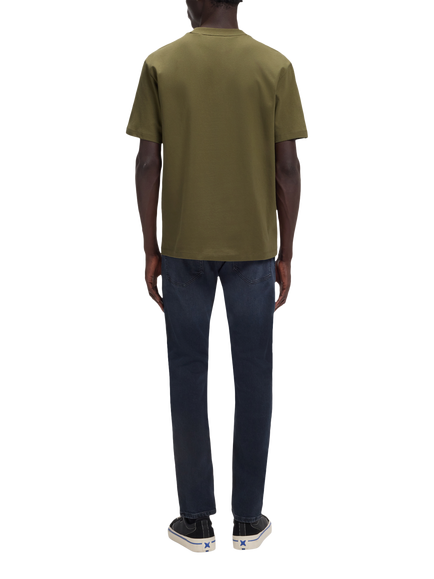 BOSS Dapalino Cotton Crew Neck T-Shirt - view 2, Open Green