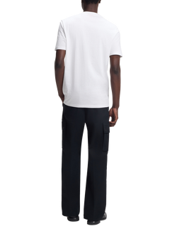 BOSS Cotton Regular Fit Short Sleeve Waterbased Graphic T-Shirt, White - view 2, White