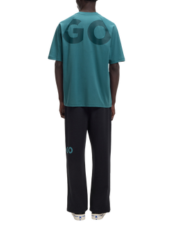 BOSS Cotton Regular Fit Short Sleeve Logo T-Shirt, Turquoise/Aqua - view 2, Turquoise/Aqua