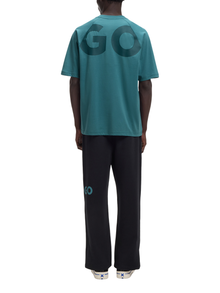 BOSS Cotton Regular Fit Short Sleeve Logo T-Shirt, Turquoise/Aqua - view 2, Turquoise/Aqua