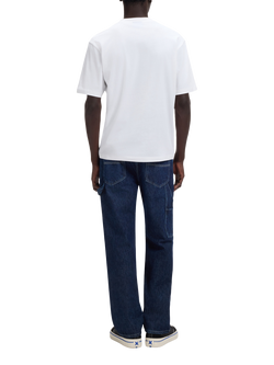 BOSS Cotton Regular Fit Short Sleeve Fish Graphic T-Shirt, Open White - view 2, Open White