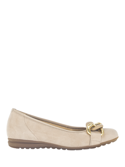Gabor Sabia Wide Fit Suede Pumps, Oak, Oak