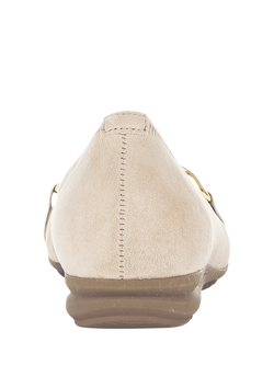 Gabor Sabia Wide Fit Suede Pumps, Oak - view 2, Oak