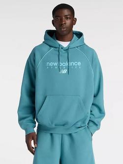 New Balance Men's Trackside Graphic Hoodie, Big Teal, Big Teal