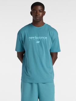 New Balance Men's Trackside Graphic T-Shirt, Big Teal, Big Teal