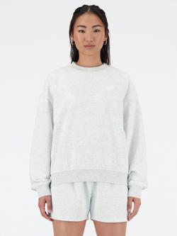 New Balance Women's Core Crew Sweater, Ash Heather, Ash Heather