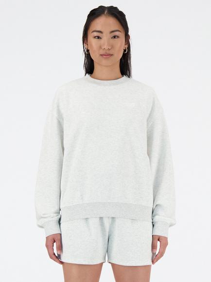 New Balance Women's Core Crew Sweater, Ash Heather, Ash Heather