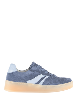 Gabor Wide Fit Dahma Suede Trainers, Blue, Blue