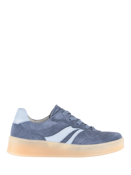 Gabor Wide Fit Dahma Suede Trainers, Blue, Blue