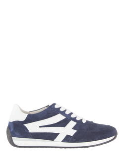 Gabor Wide Fit Globe Suede Trainers, Marine, Marine