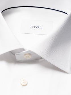 Eton Cotton Twill Dress Shirt, White - view 2, White