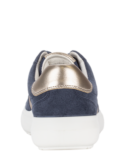 Gabor Jade Suede Trainers, Blue/Multi - view 2, Blue/Multi