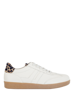 Gabor West Leather Lace Up Trainers, Off White, Off White