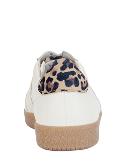 Gabor West Leather Lace Up Trainers, Off White - view 2, Off White