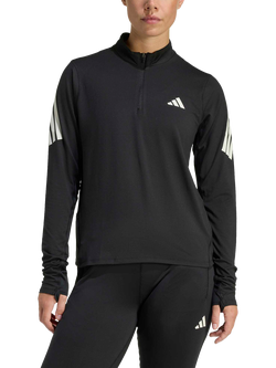 adidas adi365 Iconic Running Half Zip Jumper, Black, Black
