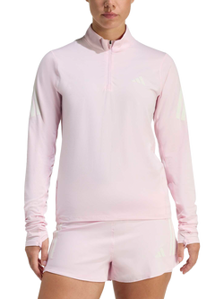 adidas adi365 Iconic Running Half Zip Jumper, Pink, Pink