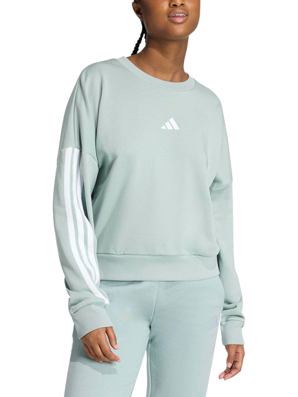 adidas Women's 3 Stripes French Terry Sweatshirt, Wosa, Wosa