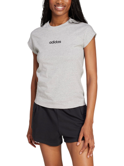 adidas Women's Cotton T-Shirt, Grey, Grey