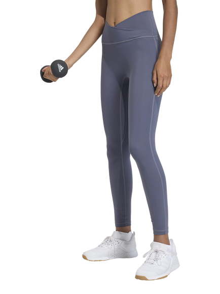 adidas 3 Stripes Studio All Me 7/8 X-Over Leggings, Auon, Auon