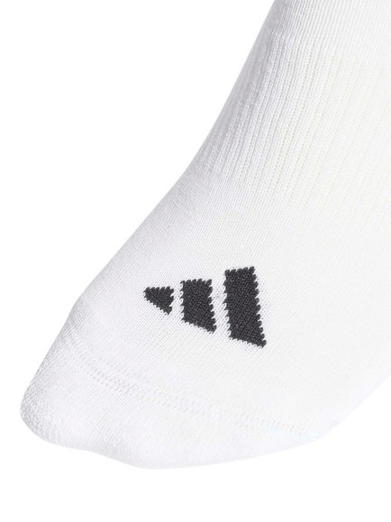 adidas 3-Stripes Cushioned Sportswear Mid-Cut Socks, Pack of 3, White - view 2, White